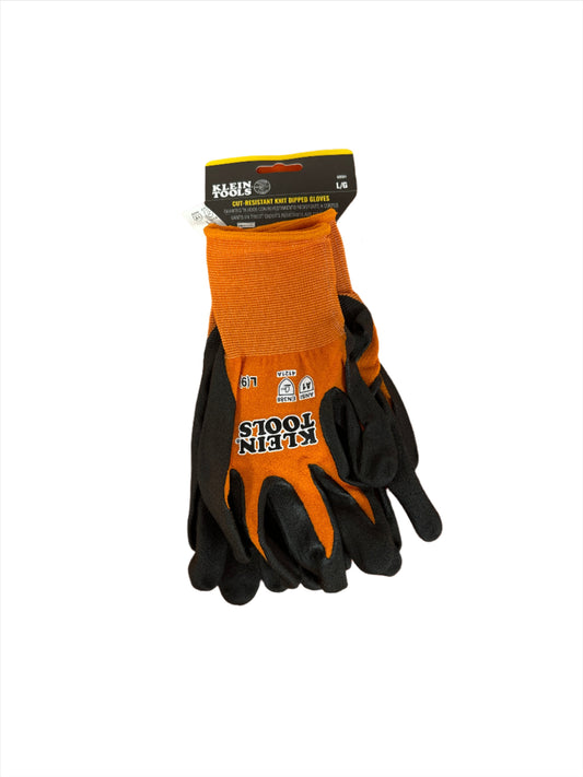 60581 - Knit Dipped Gloves, Cut Level A1, Touchscreen, Large, 2-Pair