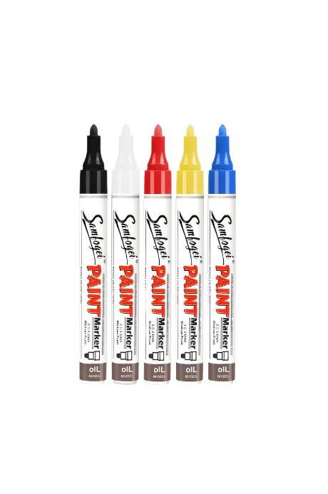 5 Pack, Assorted Color Paint Markers - Medium Tip